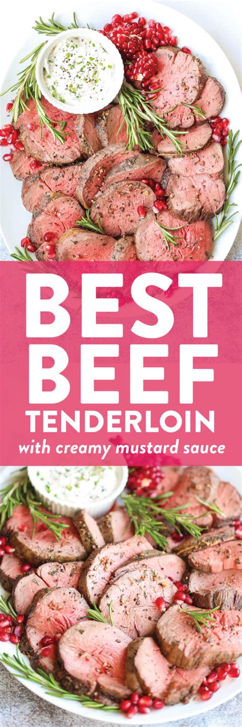 Beef tenderloin doesn't require much in the way of spicing or sauces because the meat shines on its own. Best Beef Tenderloin with Creamy Mustard Sauce - Damn Delicious