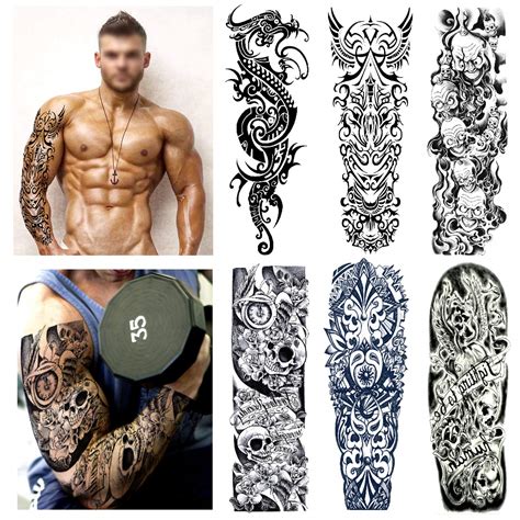 Our styles range from bold colored temporary tattoos, realistic temporary body art, flowers and skulls, to black and white as well as custom tattoo designs and henna tattoos. Amazon.com : Temporary Tattoo for Guys for Man - Konsait ...