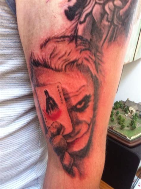 Half sleeve star wars tattoo. Heath Ledger's Joker from Batman sleeve - by Pix Tattoos ...