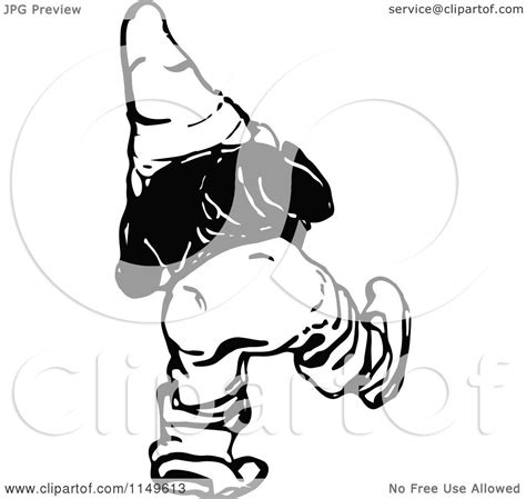 Gnome clipart black and white pencil and in color gnome clipart black and white. Clipart of a Retro Vintage Black and White Gnome Walking ...