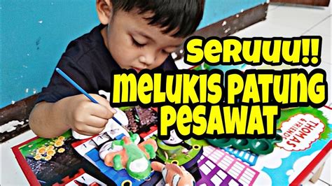 Tepung gypsum ( bisa dibeli di toko bangunan ) 2. DIY mainan Edukasi Melukis | Qolby melukis patung Pesawat ...