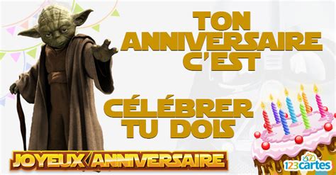 6 jolies cartes invitation joyeux anniversaire festif pour convier ses meilleurs copains au goûter de fête. Carte virtuelle joyeux anniversaire star wars - Elevagequalitetouraine