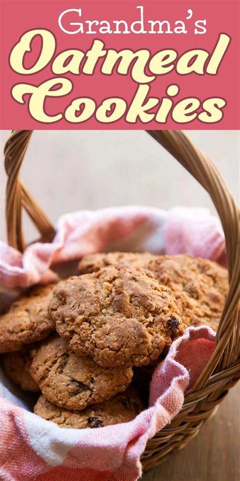 Feel free to frost them or cover them with a glaze, if desired. Grandma's Oatmeal Cookies | Recipe | Homemade oatmeal cookies, Oatmeal cookies, Oatmeal cookies ...