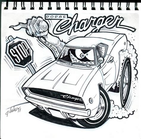 Car drawing kids cool car drawings car drawing pencil cartoon car drawing vintage trucks old trucks classic trucks classic cars hot rod pickup. RealGoneGuy's Used Art Emporium: September 2011