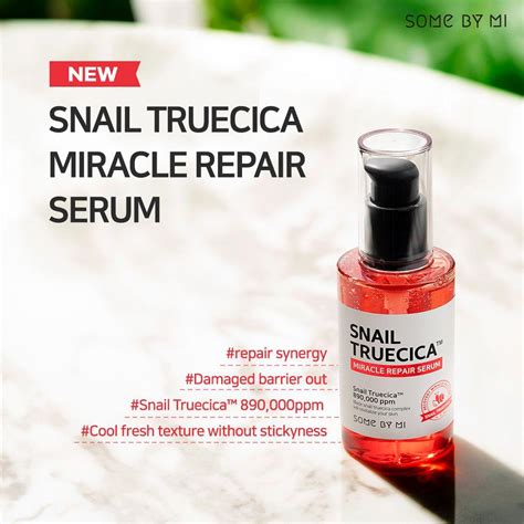 Multifunctional serum brightens skin while also combating signs of aging! *พร้อมส่ง*Some By Mi Snail True Cica Miracle Repair Serum ...