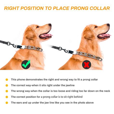 Unhook a link of the collar to open it. Winkeyes Dog Prong Collar for Training, Harmless Dog Pinch ...