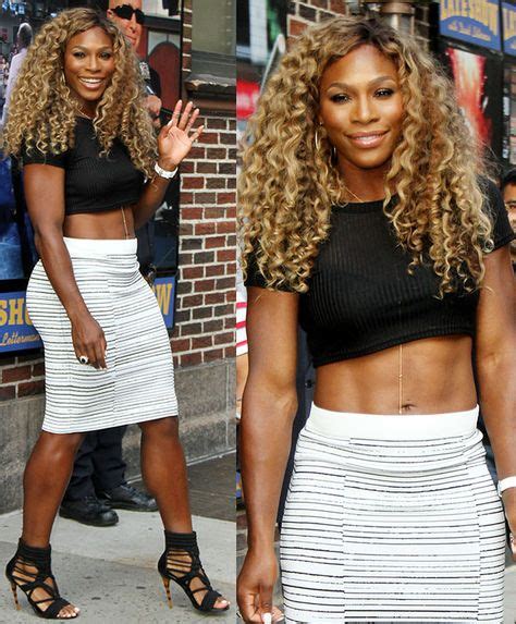 Serena williams poses unretouched for harper's bazaar. Serena Williams wore a figure-hugging striped skirt and a ...