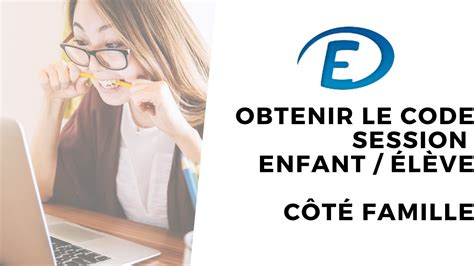 Obtenir le code du compte enfant / élève dans Ecole Directe - YouTube