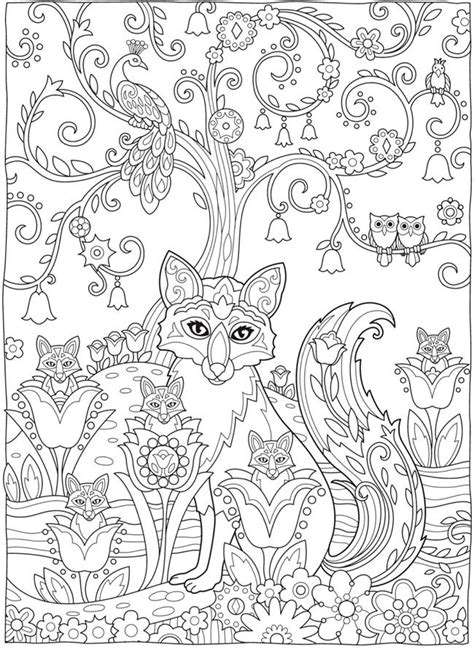 Fox coloring pages for adults obviously will have different level of complexity compared the ones that intended for kids. Welcome to Dover Publications | Fox coloring page ...