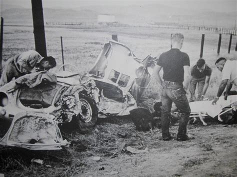The photos show the wreckage of james dean's porsche 550 spydercredit: James Deans Grave | hubpages