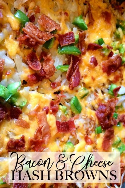 I serve it in a bread bowl if i have the frozen bread dough handy and raised. Bacon and Cheese Hash Browns are the favorite breakfast potatoes at our house. Made with bacon ...