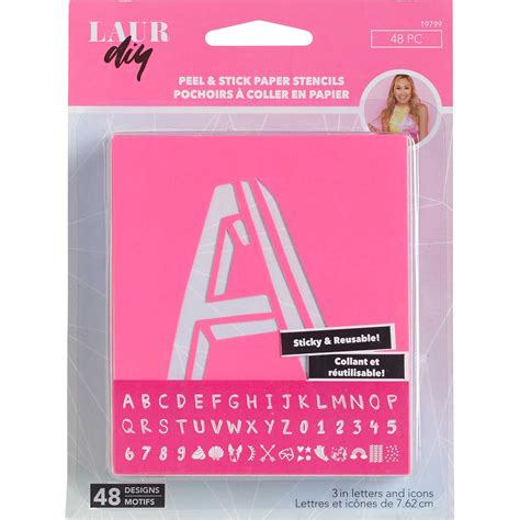 These printable alphabet letter stencils include uppercase & lowercase letters, numbers, and even special characters! Shop Plaid LaurDIY ® Peel & Stick Paper Alphabet Stencils ...