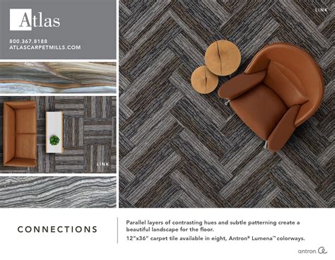Versatile assorted pattern commercial peel and stick 12 in. Connections carpet tile from Atlas (With images) | Carpet ...