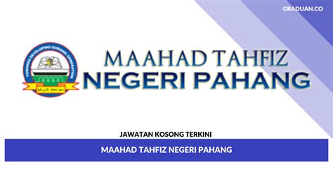 Tawaran adalah dipelawa daripada warganegara malaysia yang berkelayakan untuk memohon bagi mengisi jawatan kosong di kementerian sumb. Permohonan Jawatan Kosong Maahad Tahfiz Negeri Pahang ...