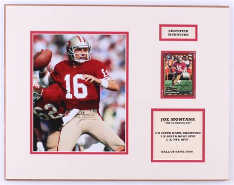 Check spelling or type a new query. Joe Montana Signed 49ers 14x18 Custom Matted Card Display ...