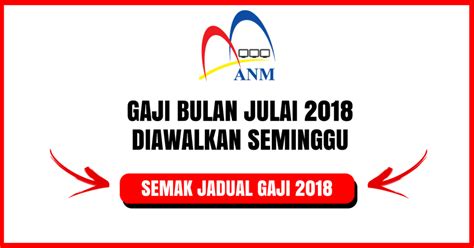 Check spelling or type a new query. Rasmi: Tarikh Pembayaran Gaji Julai 2018 Diawalkan Seminggu