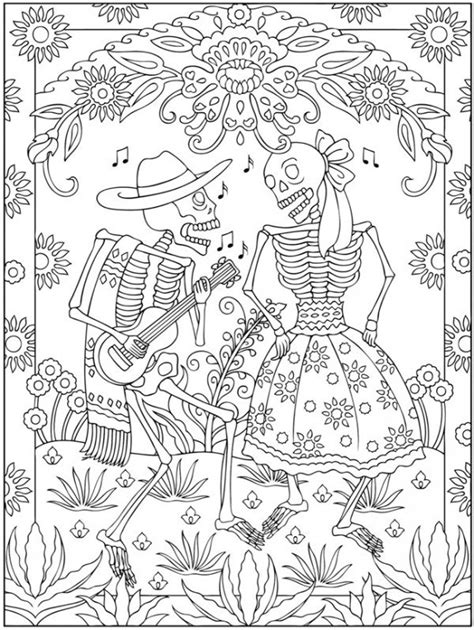 Free coloring page full of among us characters! Freebie: Day of the Dead Coloring Page - Stamping