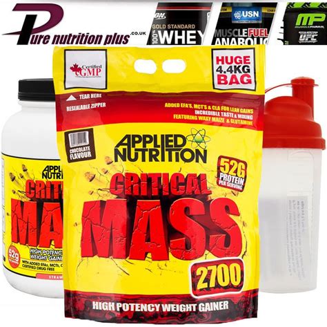 These mass tags can be introduced into proteins or peptides (i) metabolically, (ii) by chemical in this review, we critically examine the more commonly used quantitative mass spectrometry methods for. New Applied Nutrition Critical Mass Serious Weight Gainer ...