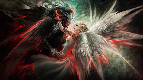 Check spelling or type a new query. Angel And Demon Mask Couple Wings Orginal Hd Wallpaper ...