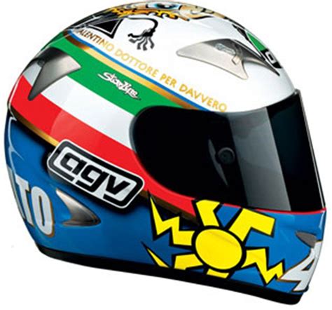 Most of the fans in monza will be throwing their support fully behind those racing in red this weekend. Valentino Rossi 'The Doctor' or 'Il Laureato' Helmet (2005 ...