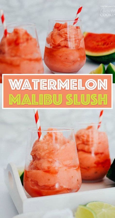 From jungle juice and caribou lou to negroni, death. This Watermelon Malibu Slush has just a handful of ...