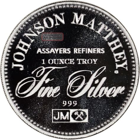 Global leader in #sustainable #technologies, applying cutting edge #science to create solutions that make a real difference to the world around us. 1 Oz. Jm Silver Round - Johnson Matthey. 999 Fine ...