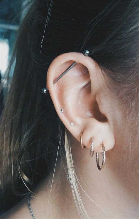 Absolute guide on snake bites piercing. Industrial piercing, silver and rose gold #CostumeJewelry ...