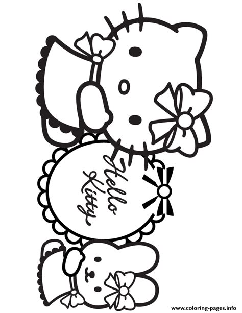 Download Pretty Hello Kitty Coloring Pages Printable