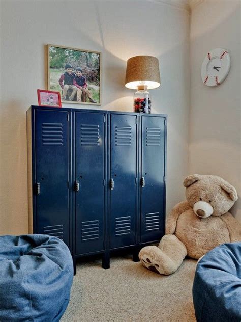 How big is a standard metal locker bench? Love these blue lockers! So great for organizing a kids ...