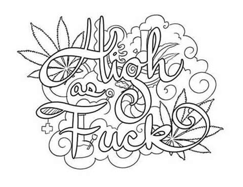 Print these 20 free adult coloring pages and get creative today! 420 coloring | Free adult coloring printables, Words ...