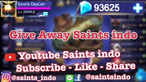 Saints indo is back jangan lupa di follow : Pemenang Give Away Skin Saints indo #3 - YouTube