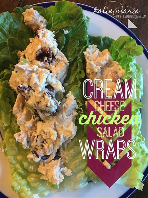 The cream cheese chicken was awesome inside of these and gave them amazing flavor. Cream Cheese Chicken Salad Wraps | Chicken salad, Cream ...