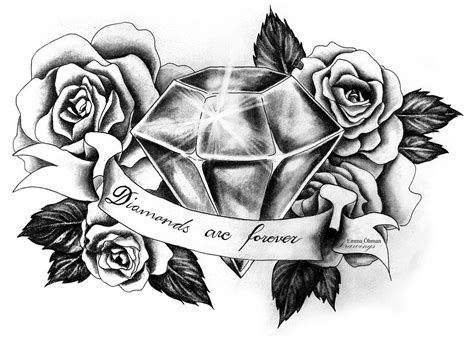 If yes, then how about you make the design a tad more unique by simply adding more identical diamonds. roses and diamond tattoo - Google Search | Sleeve tattoos, Tattoo designs, Tattoos for guys