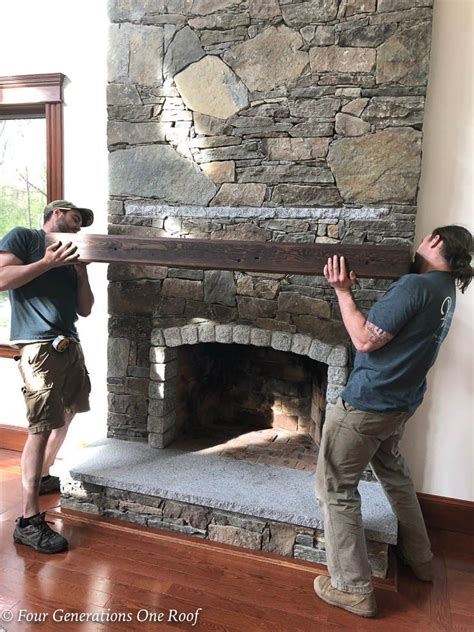 Paint rollers make excellent priming and painting tools, especially on walls made of rough exteriors such as brick or stone, which can be difficult to cover completely. How To Hang A Wood Mantel on a Stone Fireplace using Rebar ...