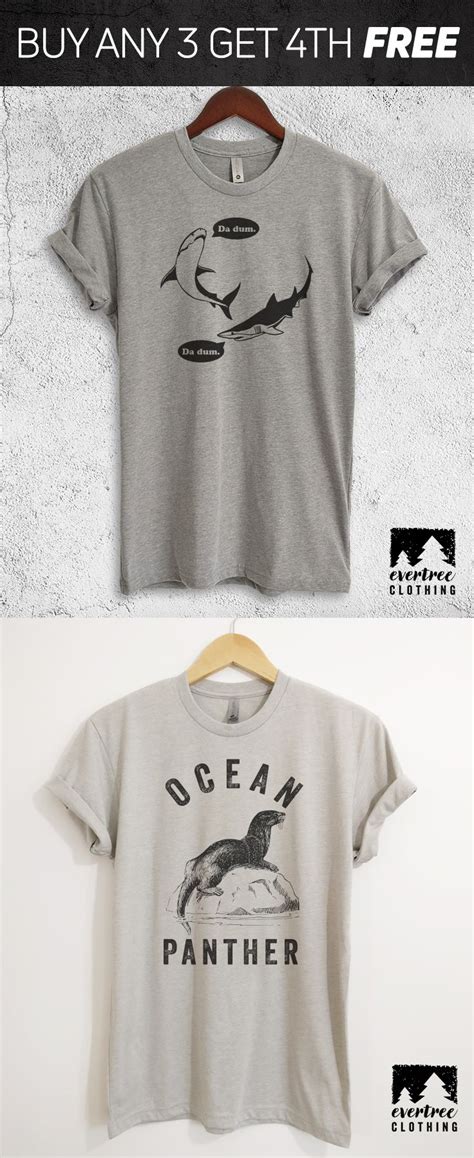 Consequently, we are able to completely do without fossil plastics. Da Dum Shirt | Ocean Panther Shirt | Evertree clothing ...