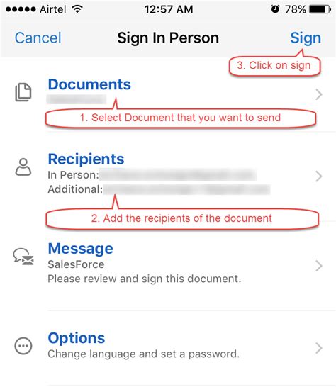 The signer can also specify the. In-Person Signing in iOS Mobile App | Adobe Sign