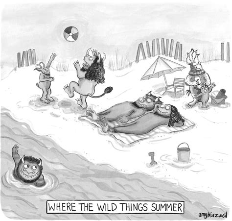 Drawings and drollery from @newyorkermag. New Yorker Cartoon: Where the Wild Things Summer | Amy ...