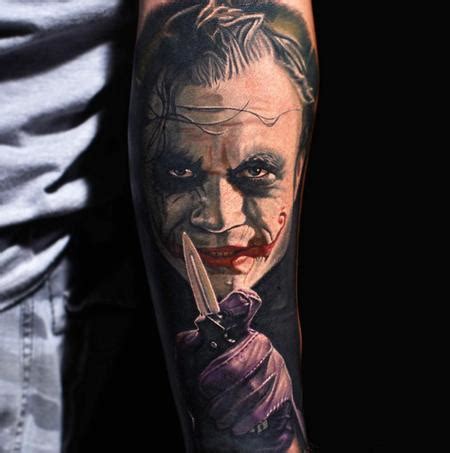 Love doing these kinda tattoos. Forearm Joker Tattoo Heath Ledger - Best Tattoo Ideas