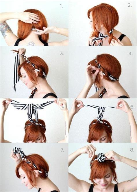 Coiffure avec un foulard ou bandana façon pin up ~ coiffure année 50 cheveux court ment faire une coiffure années 50 magazine elle coiffure années 50 découvrez notre tuto vidéo pour apprendre ment faire une coiffure années 50 cheveux coiffure ment faire une coiffure années 50 les coiffures style années 50 les tutos spécial pin up séduite par le revival des années 50 et des. coiffure-bandeau-cheveux-rayé-noir-blanc-tuto bandana ...