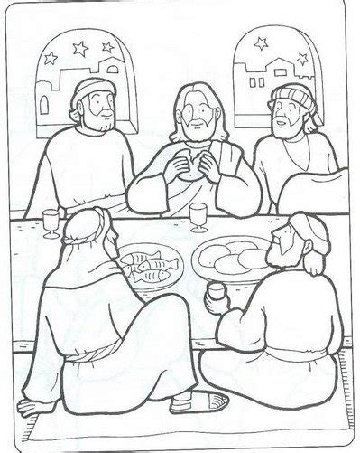 Last supper bible coloring page. Last Supper