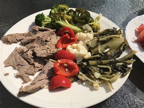 I never used a recipe before for hash, says lutzflcat , and i typically don't add either bell peppers or mushrooms, but i must say i liked them in the. Leftovers = Roasted Prime Rib, Boiled Dandelion with Garlic, Boiled Cauliflower, Pickled Peppers ...