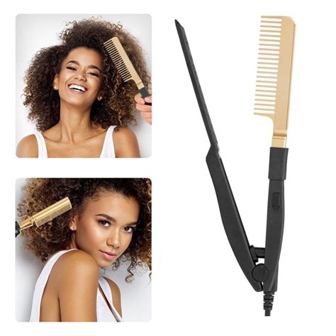 Not many of us know that with a little bit of skill using this kind of comb can make wonders to your thick, unruly, and. Hot Comb Hair Straightener Comb, Electric Heating ...