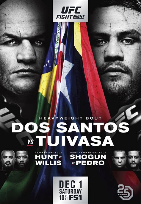 Share sat, aug 21 at 7:00pm/4:00pm etpt. UFC Fight Night 142 - Dos Santos vs. Tuivasa Poster ...