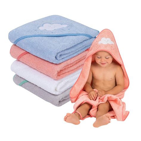 Hooded cotton towel that is gentle on your baby's skin. Clevamama Cotton Hooded Baby Bath Towel (Asst Colors ...