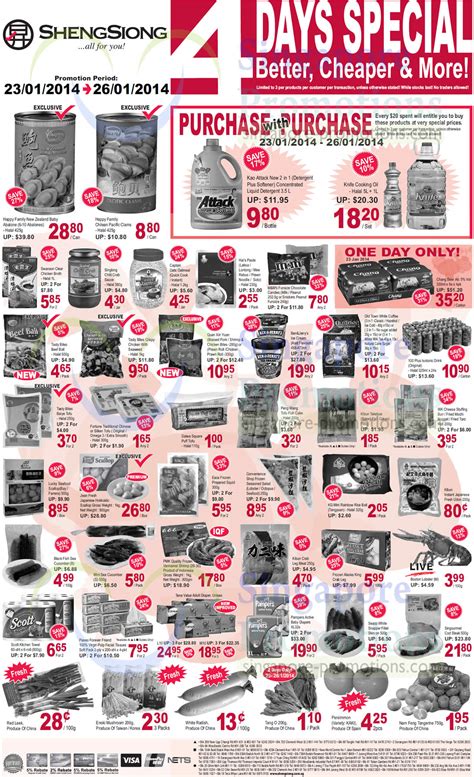 Local supermarket sheng siong will be giving its employees bonuses of up to 16 months. Sheng Siong 22 Jan 2014 » Sheng Siong Abalone & Other ...