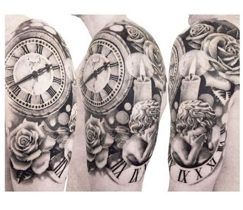 Tattoo & piercing shop in buenos aires, argentina. Time tattoo by Speranza Tatuaggi | Angel sleeve tattoo ...