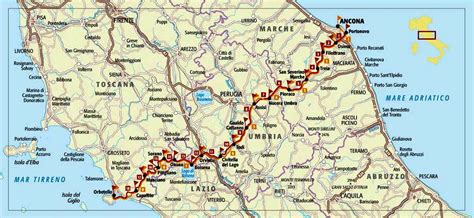 Mappa degli hotel nei dintorni di marche: Scopriamo 9 cammini in Italia a piedi e in bici - Tuttogreen