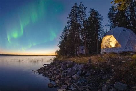 Need more videos like this ? The beautiful Aurora Dome in Finland, overlooking the lake ...