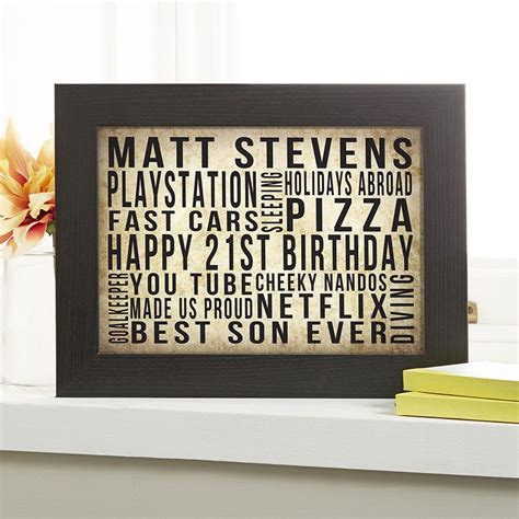 But you're not sure what to get as a 30th birthday gift for him? Personalised 21st Birthday Gift Ideas for Him | Chatterbox ...