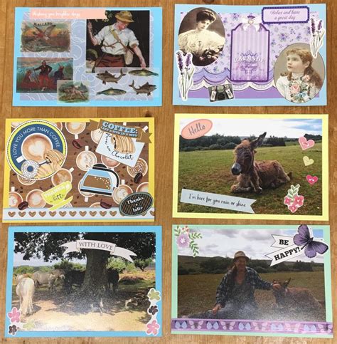 Customize the wording and use your own photos for an even more personal touch. Homemade postcards | Postcard, Card making paper, Photo cards